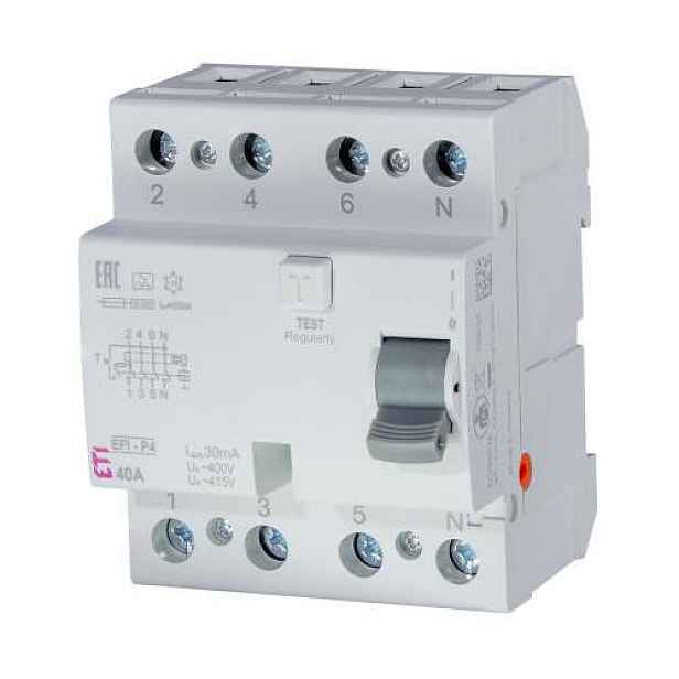 Chránič proudový ETI EFI6-P4 40/0.03
