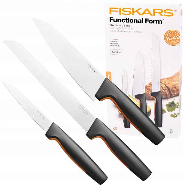 Fiskars Sada 3 kuchyňských nožů pro loupání