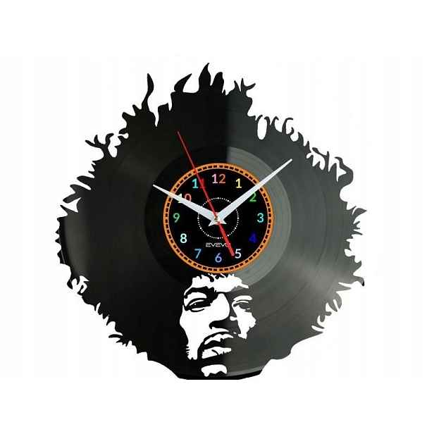 Jimmi Hendrix Dekorativní Nástěnné Hodiny Moderní Vinylová Deska Na