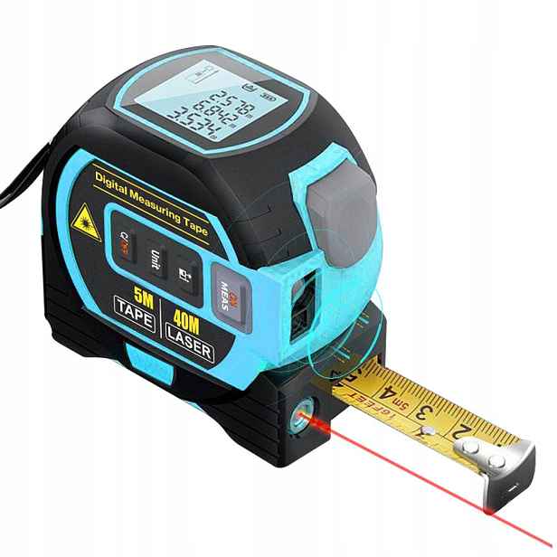 Laserový dálkoměr 3v1 Měřicí páska 5 m, svinovací metr