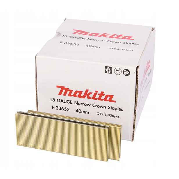 Makita F-33652 Pozinkované Sponky 18Ga 5,7x40mm 5056 Kusů Pro AT450H
