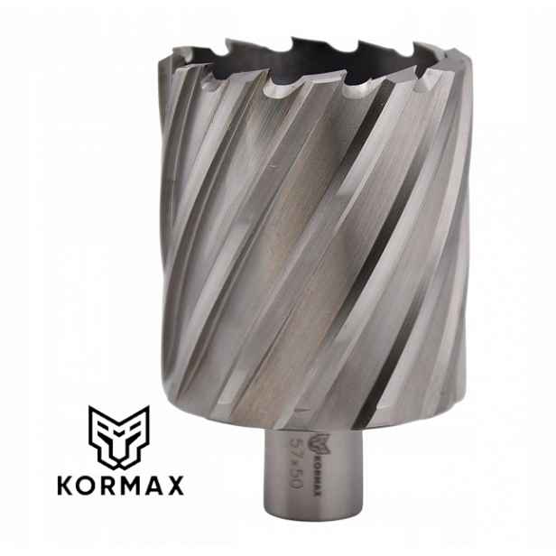 Trepanační fréza 52 mm x 50 mm vrták M2AL 52x50 Weldon Kormax