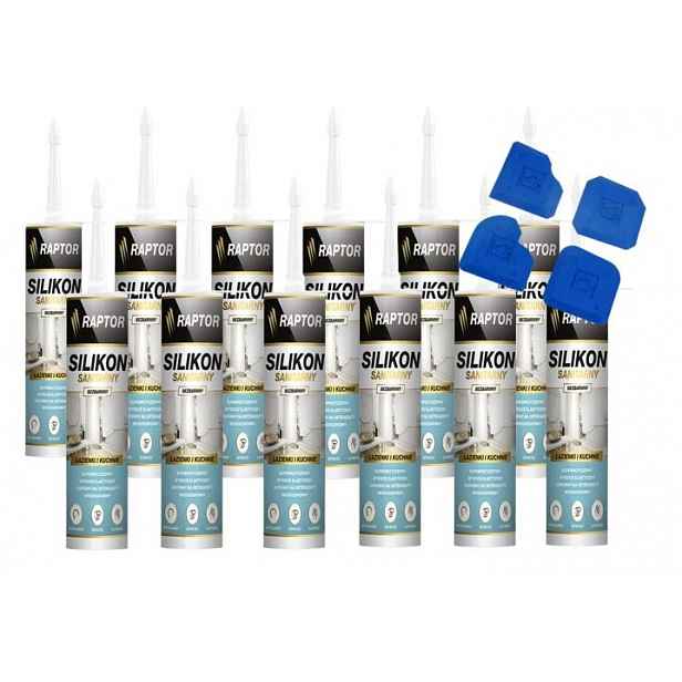 12 x sanitární silikon Bezbarvý voděodolný proti plísním 4 kostky