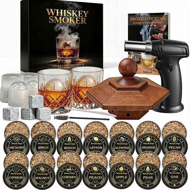Sada Na Uzení Whisky Smoker Dárek K Narozeninám Pro Muže Hořák