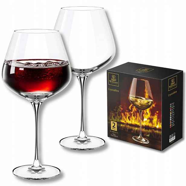 Skleničky na červené bílé víno 880 ml Wilmax sada 2 kusů