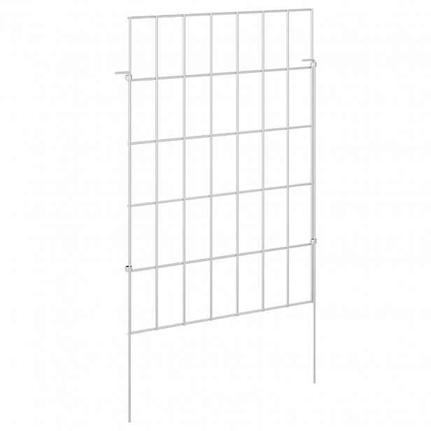 vidaXL Zahradní plot se sloupky 12 ks 35 x 50 cm Pozinkovaná ocel