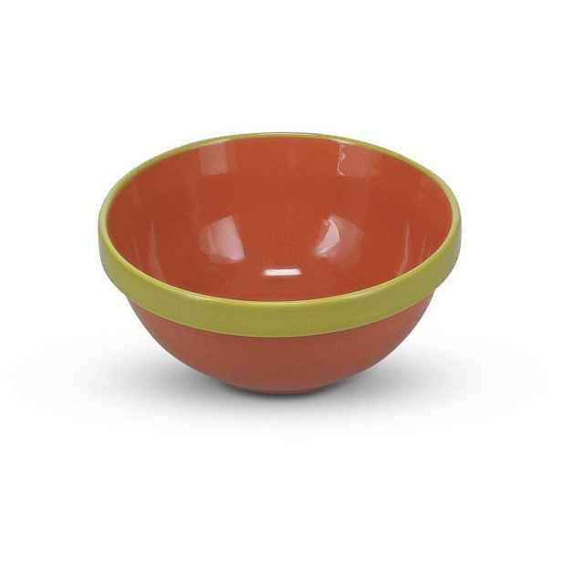 Zelená/oranžová miska z kameniny 710 ml Duo – ONA
