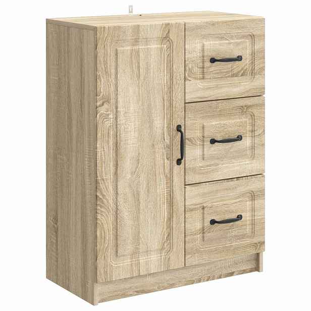 vidaXL Servírovací skříň Dub sonoma 66 x 34,5 x 87 cm Kompozitní dřevo