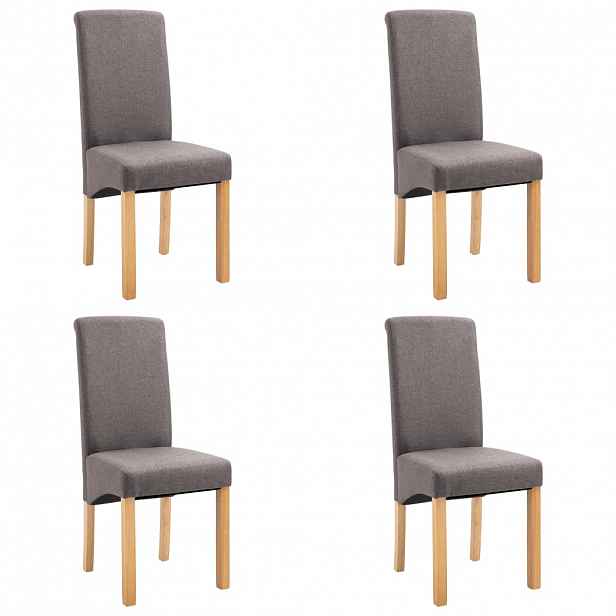 vidaXL Jídelní židle 4 ks taupe textil
