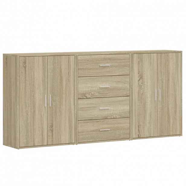 vidaXL Příborníky 3 ks dub sonoma 60 x 31 x 84 cm kompozitní dřevo