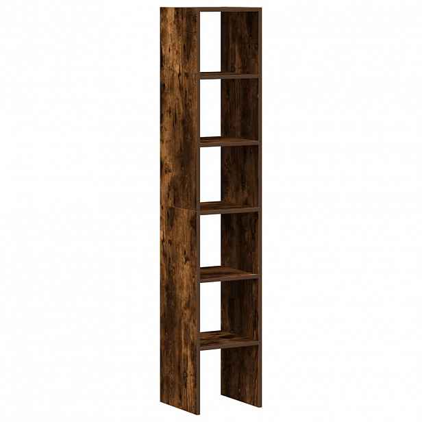 vidaXL Stohovatelné knihovny 2 ks kouřový dub 30x30x80 cm kompozit