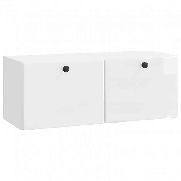 vidaXL Nástěnná TV skříň 78,5 x 31 x 30 cm Bílá s vysokým leskem