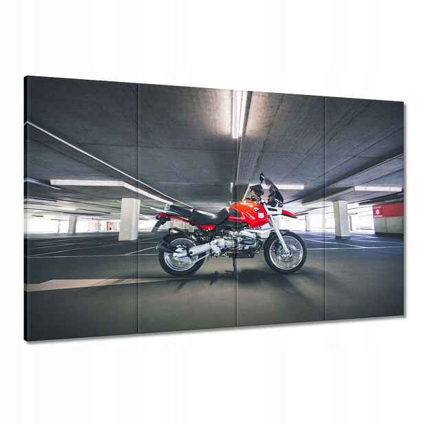 Obrazy 120x80 Červený motocykl Bmw