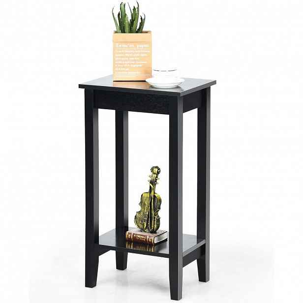 COSTWAY POMŮCŮVÝ STOLEK 74 cm černý