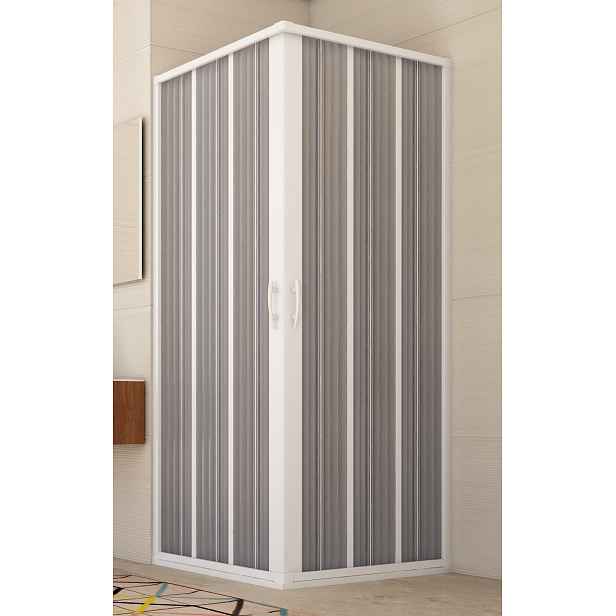Forte Sprchová zástěna obdélníková 75 x 90 cm shrnovací dveře s rohovým vstupem FLEX - GIOVE NEW - ZÁSTĚNU LZE UPRAVOVAT; ZKRACOVAT NA POTŘEBNÝ ROZMĚR
