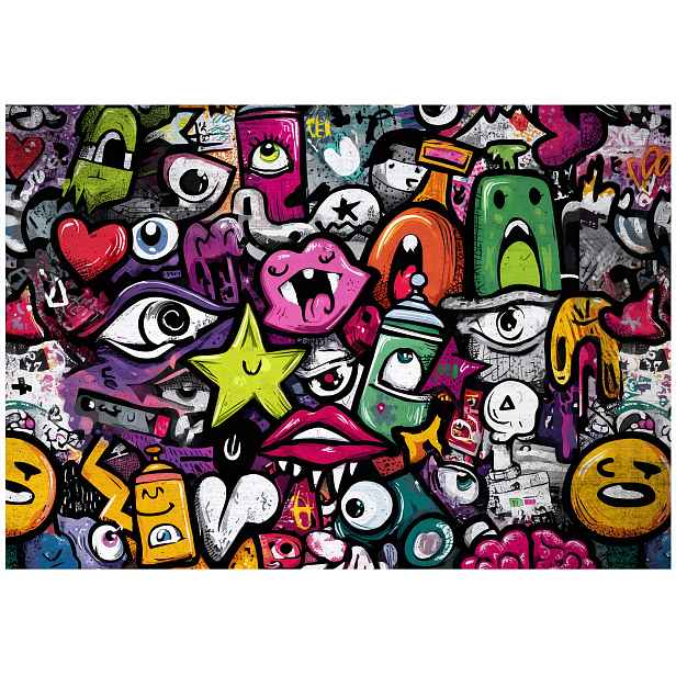 Fototapeta Pro Mládež Děti Graffiti Barevná Dětská Tapeta 150x105