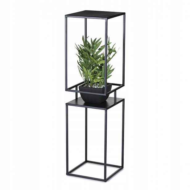 Moderní industriální květináč 87 cm černý Loft