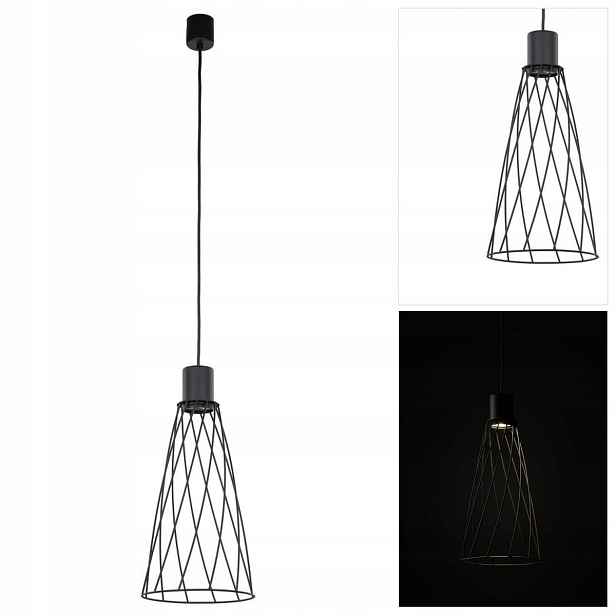 Stropní svítidlo černá Modesto s nastavitelnou výškou v jídelně Tk Lighting