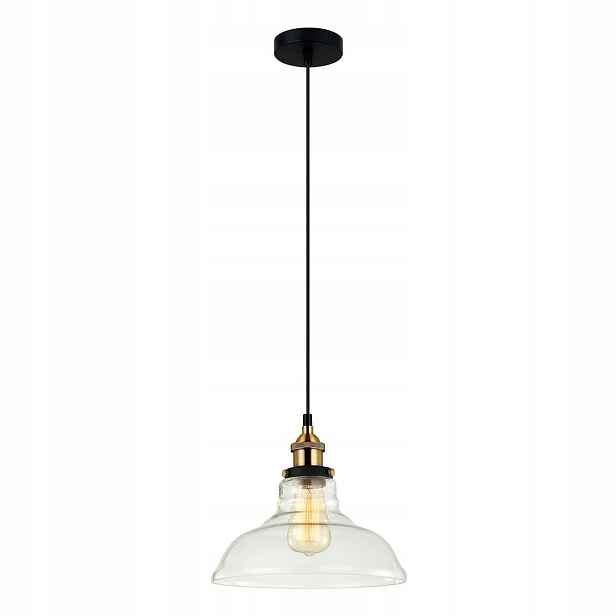 Závěsná lampa Hubert MDM-2381/1 černá zlatá Ø28 cm E27 Italux