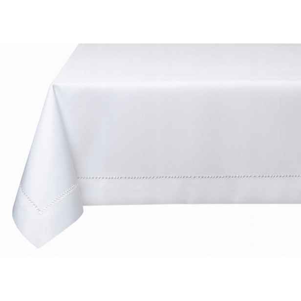 Dekorativní ubrus s merežkou na stůl 140x300 Bílý Hladký