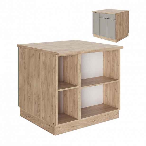 Vicco KUCHYŇSKÝ OSTROV Fame-Line GreyBeige 90 cm se zásuvkou, bez pracovní desky