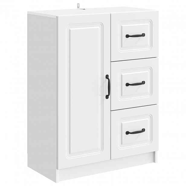 vidaXL Servírovací skříň Bílá s vysokým leskem 66 x 34,5 x 87 cm