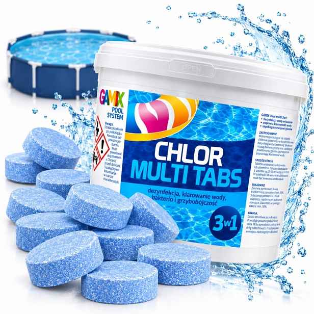 Chemie Do Bazénové Vody Multi 3V1 Chlor 3KG Tablety 200G 15X200G Čistá
