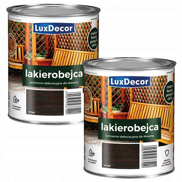 Sada 2 Ks – Luxdecor Dekorativní Lak Na Dřevo 0,75 L Wenge