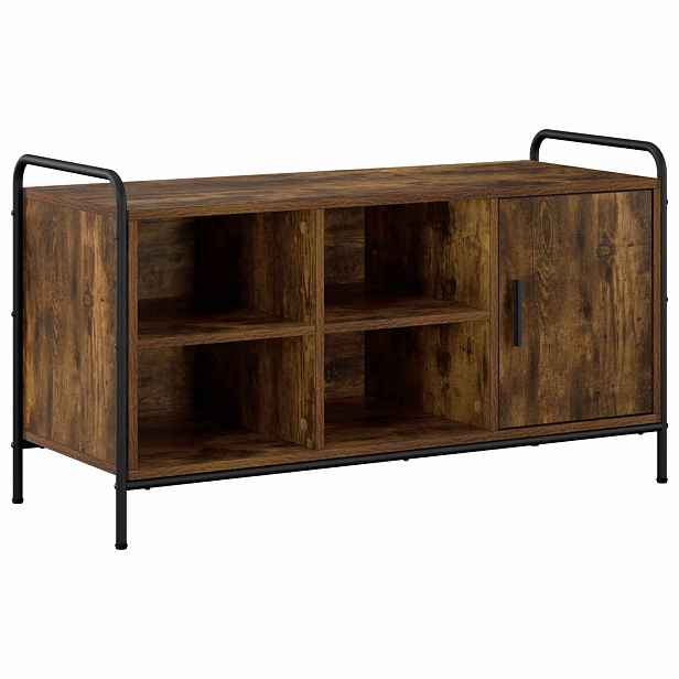 vidaXL Skříň na obuv 100 x 39,5 x 55,5 cm Kompozitní dřevo Kouřový dub