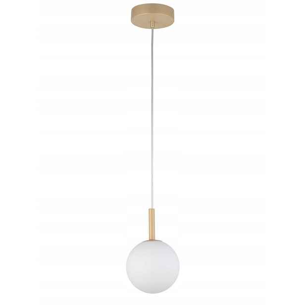 Závěsné svítidlo Sigma Lighting Gama zlatá/bílá 1xG9 12W skleněná koule
