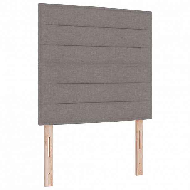 vidaXL Čelo postele Taupe textil
