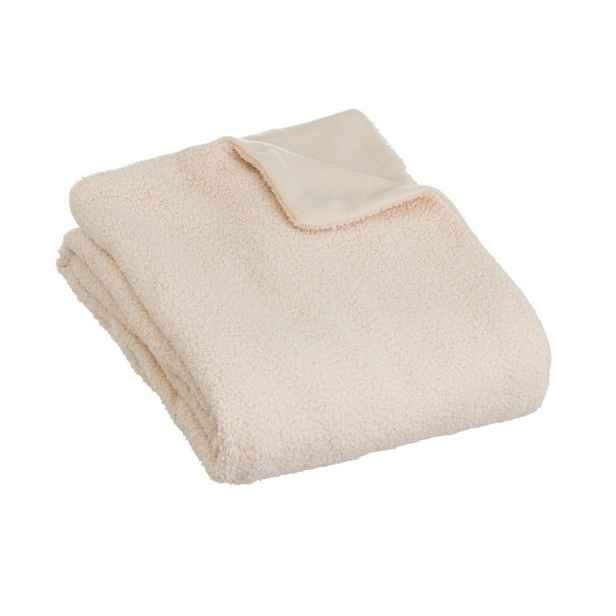 Béžová deka z materiálu bouclé 160x130 cm Sherpa – Casa Selección