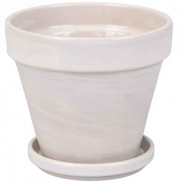 Květináč BLT granit lazur 16 cm + podmiska 13 cm