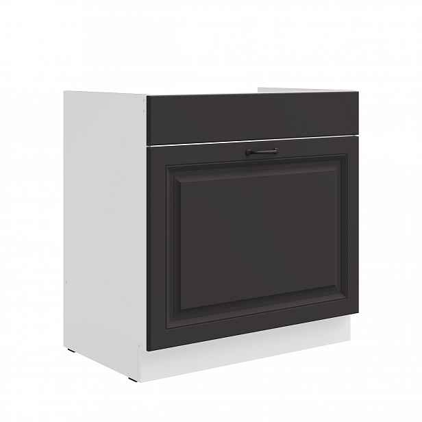 Spodní skříňka pod dřez Stilo 80 ZL 1S BB - Premium Box Barva korpusu: Bílá, Barva dvířek: Grafit