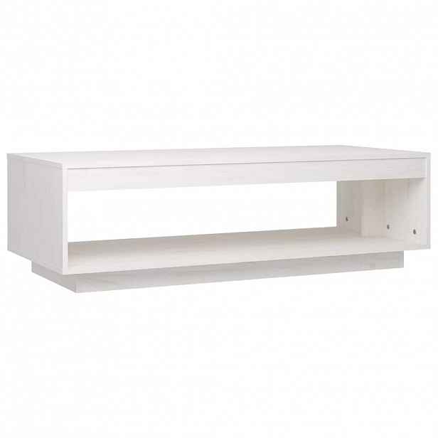 vidaXL Konferenční stolek bílý 110 x 50 x 33,5 cm masivní borové dřevo