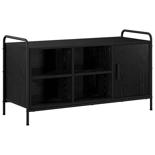 vidaXL Skříň na obuv 100 x 39,5 x 55,5 cm Kompozitní dřevo Černý dub