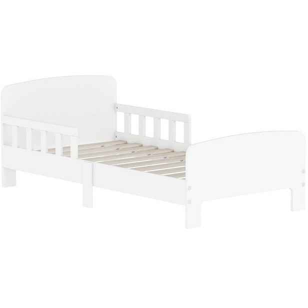 Modenvie DĚTSKÁ postýlka ze dřeva/MDF, 140/70 cm, bílá, s oboustrannými bezpečnostními zábranami