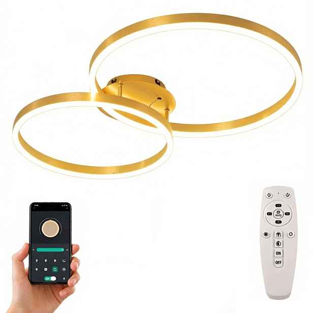 stropní svítidlo Led Zlatý lustr Stropní Svítidlo Ring Moderní do 42W 4500K