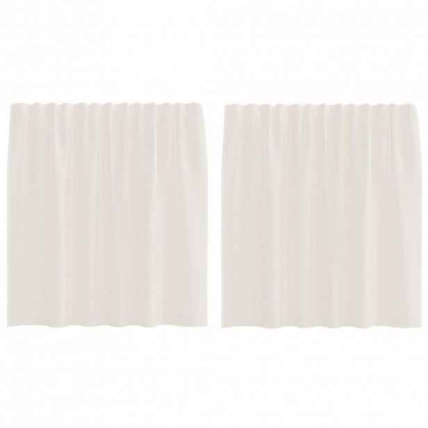 vidaXL Voálové záclony se záložkou Top 2 ks krémová