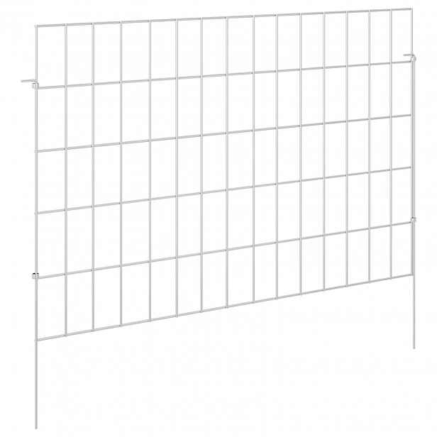 vidaXL Zahradní plot se sloupky 12 ks 75 x 50 cm Pozinkovaná ocel