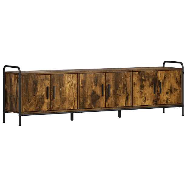 vidaXL Televizní skříň 146 x 33 x 50 cm Kouřový dub Kompozitní dřevo