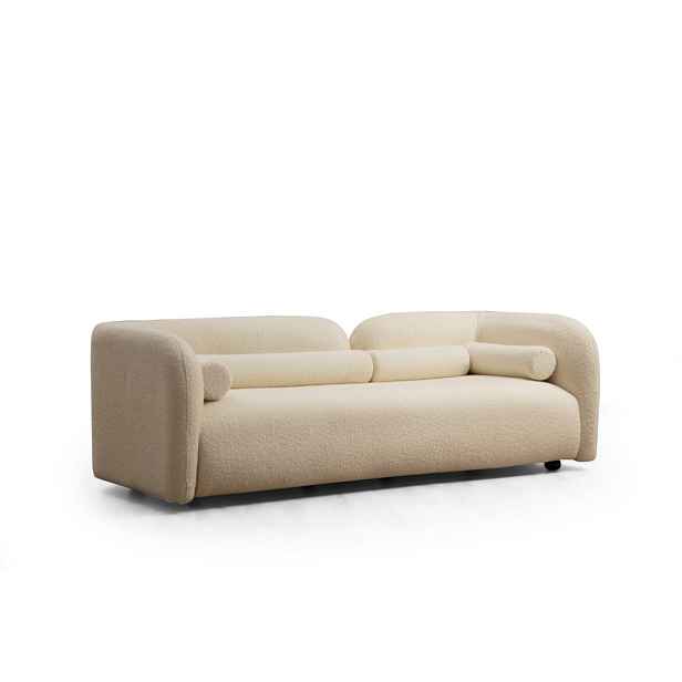 Hanah Home Třímístná pohovka Victoria 228 cm boucle krémová