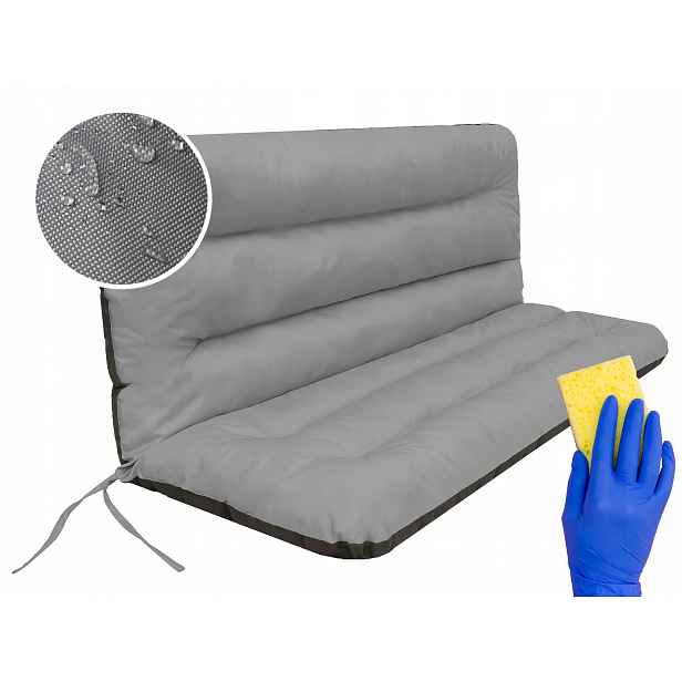 Polštář na zahradní houpačku 120 cm Sedák Opěradlo Matrace Terasa