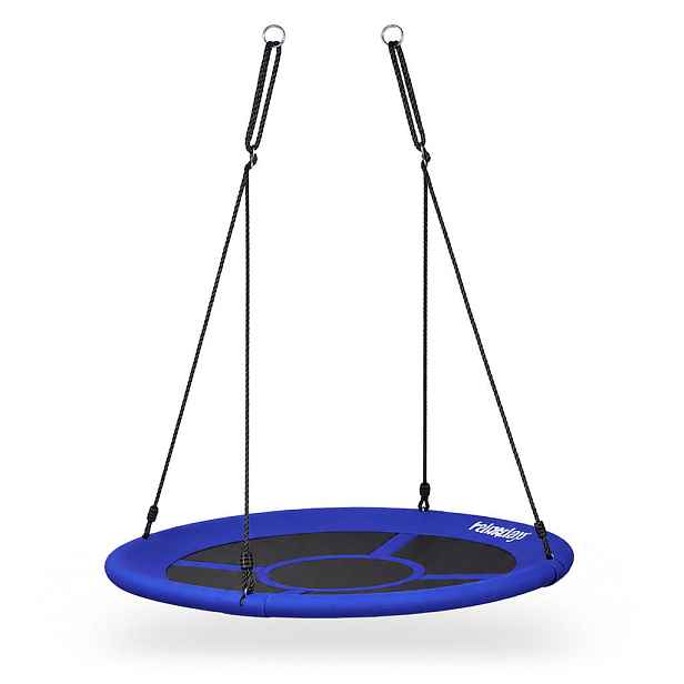 Relaxdays HOUPAČKA tmavě modrá hnízdová kruhová s uzavřeným sedákem 110 cm