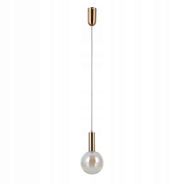 Italux Lampa Sklo Zlatá Led Ø15 cm 5 W 3000 K Strela Jantarová IP20