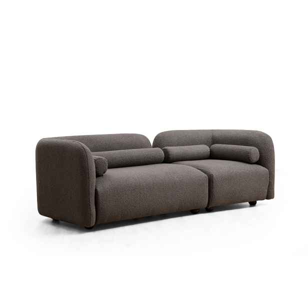 Hanah Home Třímístná pohovka Victoria 228 cm boucle šedá