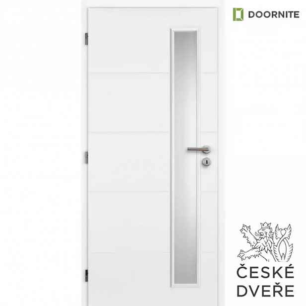 Interiérové dveře Quatro Vertika Sklo Bílé 70L