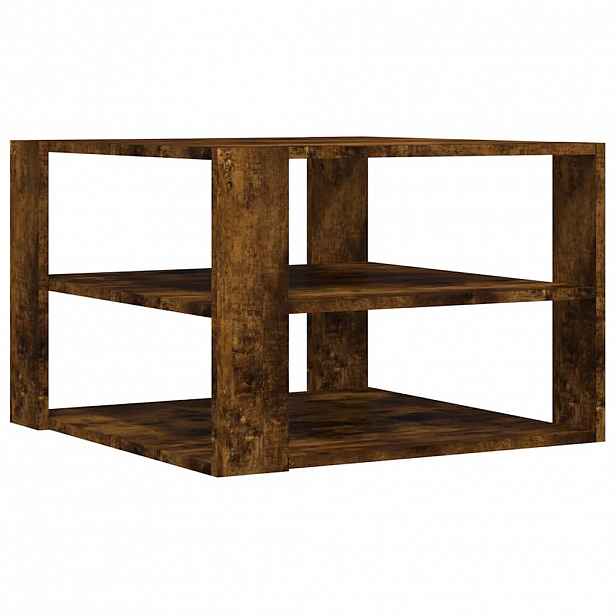 vidaXL Konferenční stolek kouřový dub 58x58x40 cm kompozitní dřevo
