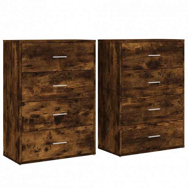 vidaXL Příborníky 2 ks kouřový dub 60 x 31 x 84 cm kompozitní dřevo
