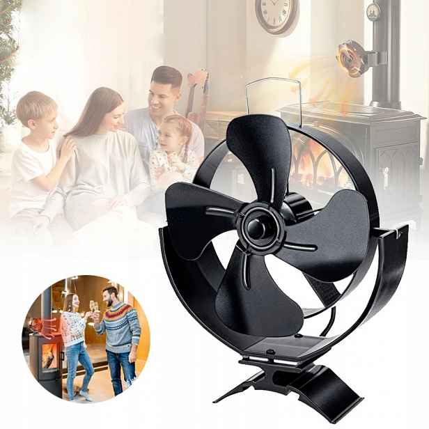 4 Strany Krbový Ventilátor, Tichý Ventilátor Na Kamna Na Dřevo